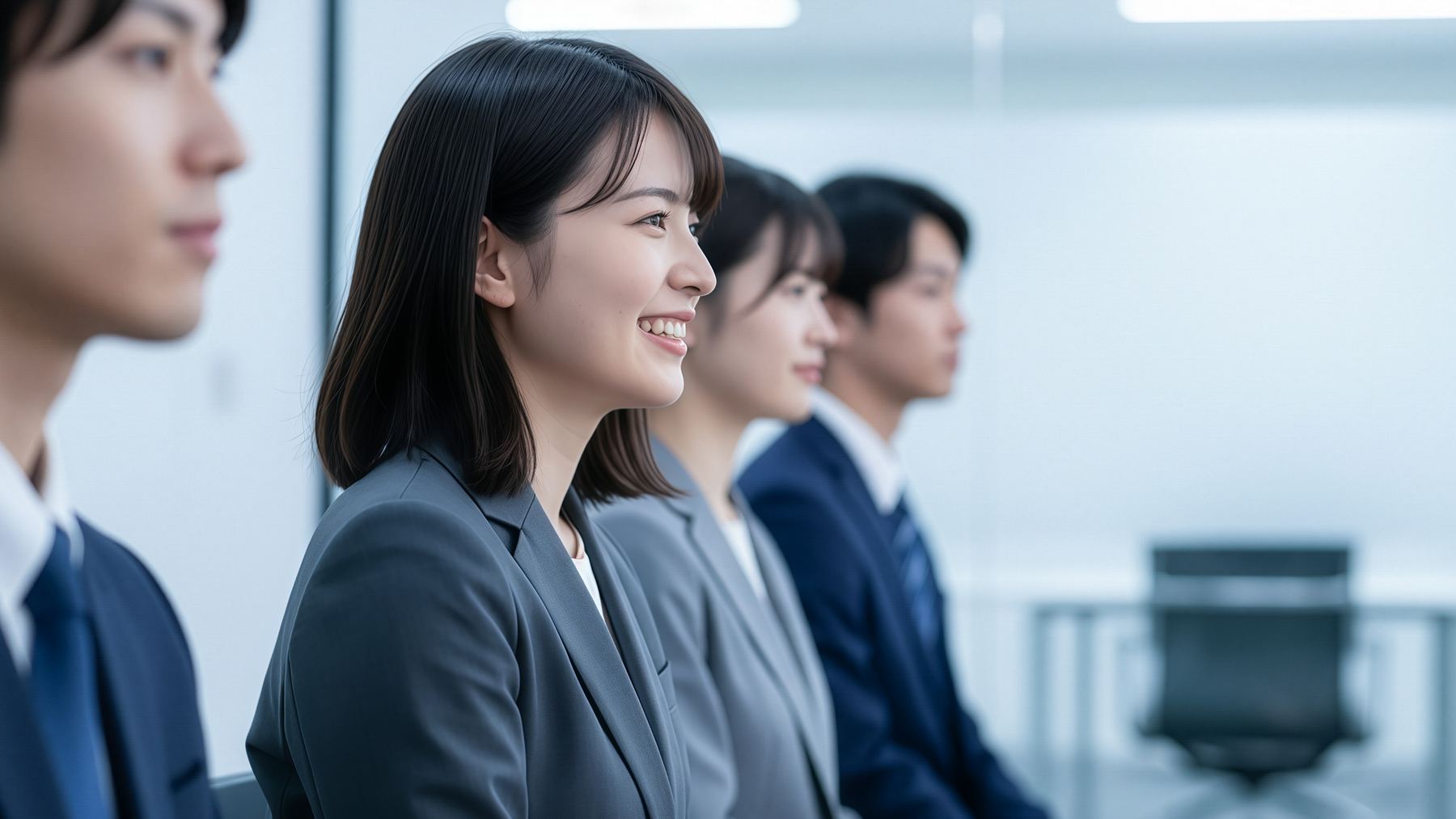 面談に臨む求職者たち